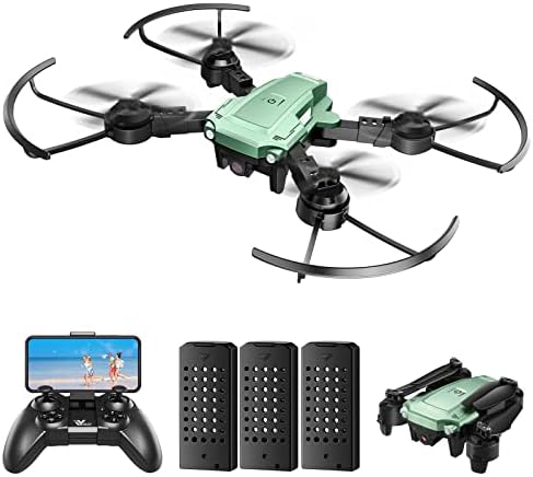 Atp Mini Drone со 1080p камера, контрола на говорни гестови FPV RC Quadcopter w/hathitture Hold, режим без глава, 3 режими на брзина, 3 батерии 21 мин.