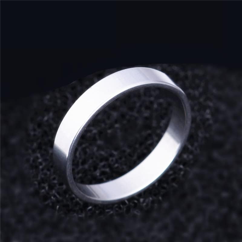 Колезо 316L 4мм ringsвони мал бенд прстен за мажи и жена модна сребрена опашка прстен-02102