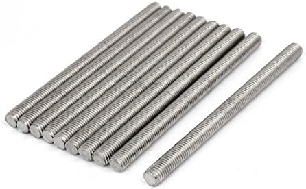 AEXIT M10 X нокти, завртки и сврзувачки елементи 140мм 1,5мм теренот 304 не'рѓосувачки челик целосно навојни шипки за навојни