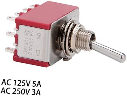 X-Gree AC 125V/5A 250V/3A ON/ON 2 Позиција за заклучување 12 Терминали 4PDT прекинувач за менување