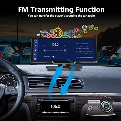 Безжичен Apple Carplay&засилувач; Android Автоматски Екран На Допир Пренослив Автомобил Радио Приемник, 9.3 Инчен Автомобил Стерео