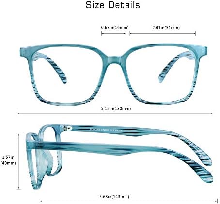 Визионглобални Очила За Блокирање На Сина Светлина За Жени/Мажи, Против Напрегање На Очите, Компјутерски Очила За Читање, Стилска Квадратна