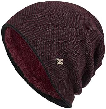 Зима? Ениа капи за мажи жени преголеми буги топло руно наредено плетено? Кул капаче мека топла капа