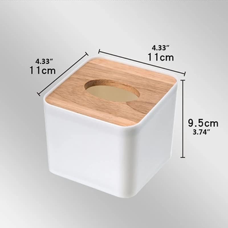 Креативни Дрвени Кутии За Ткиво Издржлив Едноставен Стил Кутија За Хартија Квадратна Кутија За Ткиво Со Салфетки