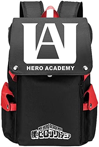 Херој академија Косплеј ранец Деку аниме училишни кеси за книги на лаптоп лаптоп Ден пакет голема туристичка торба со USB полнење