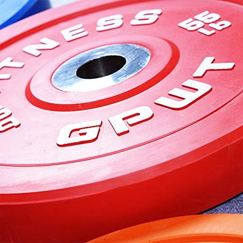 Плочи со тегови на олимписки гумен браник 2,5 кг-25 кг боја кодирани за обука на сила, вежбање фитнес, кревање, губење на маснотии, искинато,