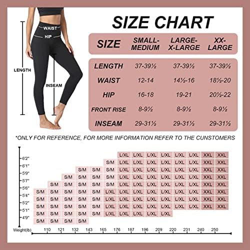 NexiePoch 4 Пакети за хеланки за жени со џебови- Контрола на стомакот со висока половината за тренингот што работи со јога панталони Reg & плус големина