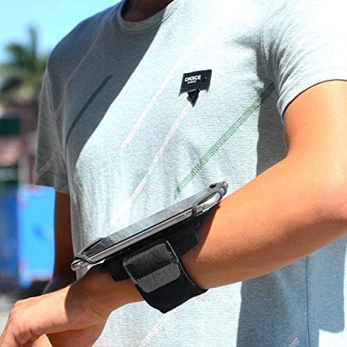 BoxWave Футрола ЗА Blu View 3-Activestrech Sport Armband, Прилагодлива Лента За Вежбање и Трчање За Blu View 3-Jet Black