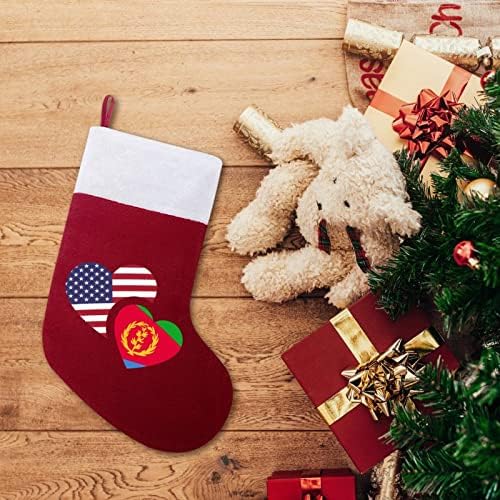 Еритреја американско знаме персонализирано Божиќно порибување дома Божиќно дрво камин виси украси