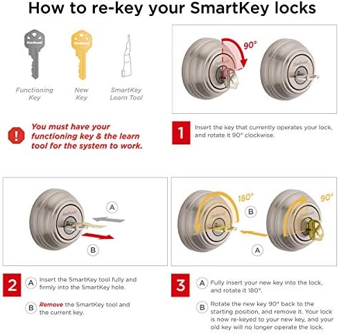 Квиксет 97402-730 Лидо Влез Рачката На Вратата Со Smartkey Повторно Клучни Безбедност, Сатен Никел