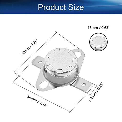 Heyaarbeit 2PCS KSD301 Нормално Затворен Термостат 195°C Температурен Термички Контролен Прекинувач За Електрични Апарати За Домаќинство