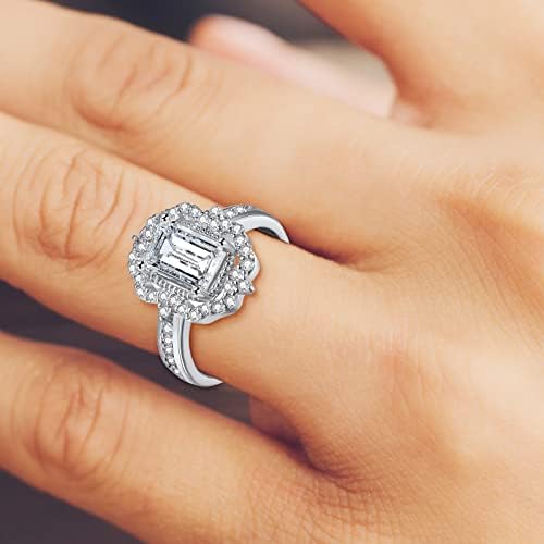 Дијант Дијамант прстен моден женски цирконија, кој е свадбен прстен за венчавки од дијаманти, машки и женски подароци