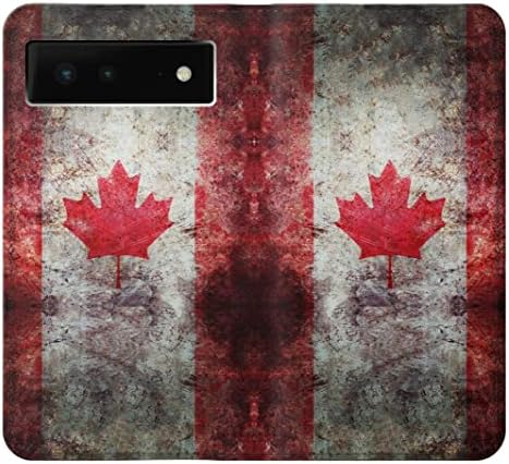 RW2490 Канада Јавор Лист Знаме Текстура СТП Кожа Флип Капак За Google pixel 6