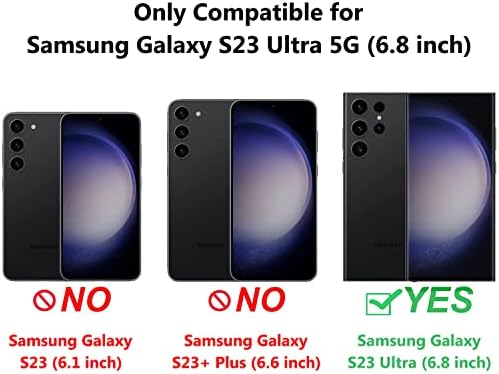 XNXCEVI За Галакси S23 Ултра 5g Паричник Случај, [Цвет Врежана] Премиум Стп Кожа Флип Заштитна Футрола Покријте Со Држач За Картичка И Застанете За Samsung Galaxy S23 Ultra 6.8