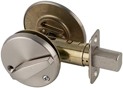 Schlage B571 еднострано Deadbolt со индикатор за употреба, антички месинг