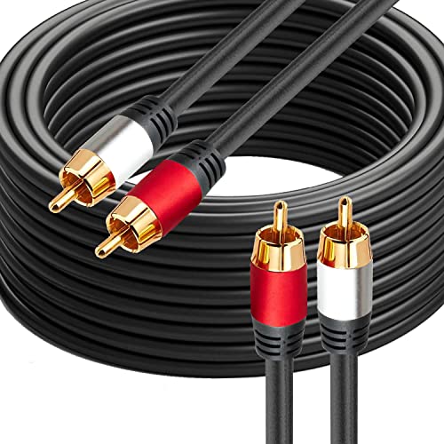 Дигитални коаксијални стерео аудио кабли 10ft, 2RCA машки до 2RCA машки субвуфер кабел RCA аудио кабел RCA стерео кабел за домашно кино,