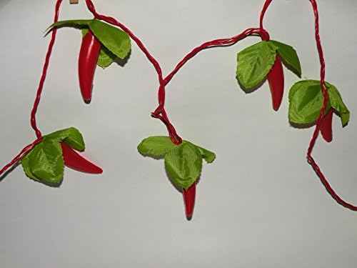 Glimmer Lightings Red Mirchi Chillies String 9 метри светло за декорација на домови, декор за кревет, роденденска забава, Дивали, Божиќ