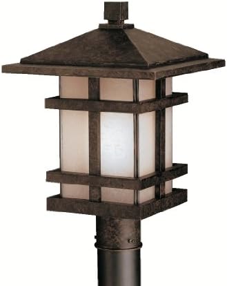 Kichler 9529agz Cross Creek Outdoor Post Mount 1-Light, старо бронза