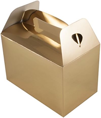 Кутија за забави на Оактри, 24,6 x 20,3 x 1,8 см, метално злато