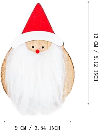 Божиќни дрвени стари лица Десктоп украси Контра -биро креативни украси за деца Божиќни топки мали