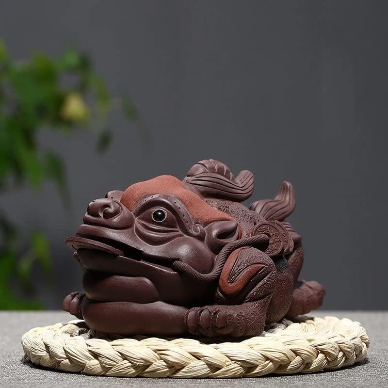 Liruxun Purple Clay Tea Pets Tead Model Model Model скулптура украси рачно изработени чај табела додаток домашен цветен сад за украсување декорација