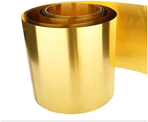 Xunkuaenxuan метална бакарна фолија месинг лим од месинг лента со висока чистота златен филм месинг фолија бакарен лист, месинг плоча од 0,1x30x1000mm