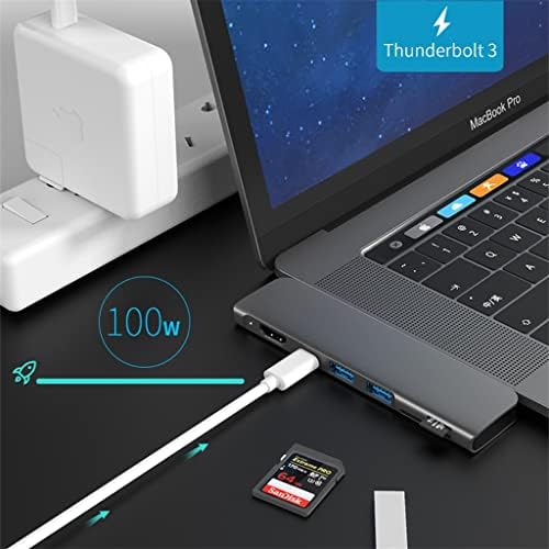 CXDTBH USB 3.1 Тип-C Центар За Адаптер 4K Thunderbolt 3 USB C Центар со Центар 3.0 TF Sd Читач Слот PD