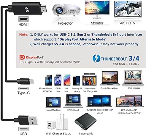 HDMI адаптер USB Type C кабел MHL 4K видео конвертор на кабелот компатибилен Samsung Galaxy S20 S10 S1