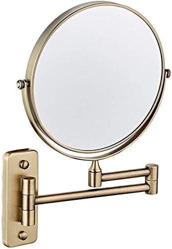 Огледало за шминка на ОНЕМТБ 8-инчен двострано огледало за вртење на wallидот, проширувајќи го огледалото за бричење на бањата