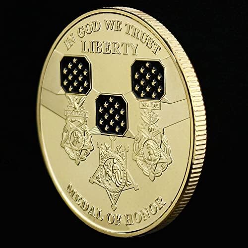 Медал на Честа Предизвик Монета Во Бога Ние Веруваме Сад Колекција Слобода Сувенир Статуа На Слободата Позлатени Комеморативна Монета