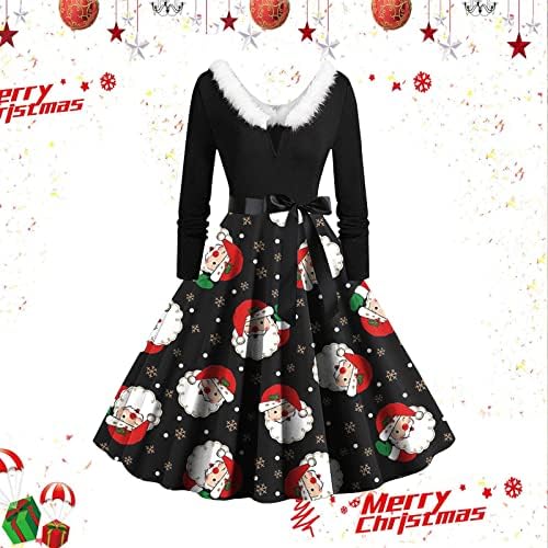 Wените жени Среќен Божиќен џемпер фустан симпатична грда ирваси графички дуксери фустан Божиќни дуксери