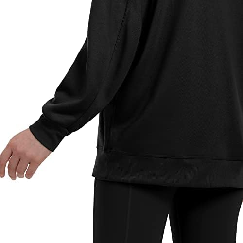 Mcedar Преголема џемпер на екипаж за жени Основни обични долги џемпери пуловер мека буги лесна лежерна