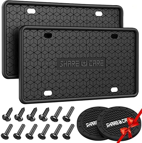 QIQAMOLE 2 PACK SILICONE RECAREST PLATE, насловната на регистарската табличка, држачот на заградата на регистарските таблички, докажано од