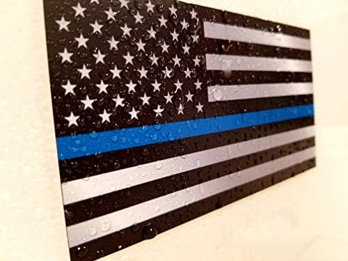 Пакет од 3 Тенки Сини Линии И Налепници За Налепници На Знамето На САД Американско Знаме Паднат Полицаец Полицаец Автомобил Камион Синиот Живот Е Важен