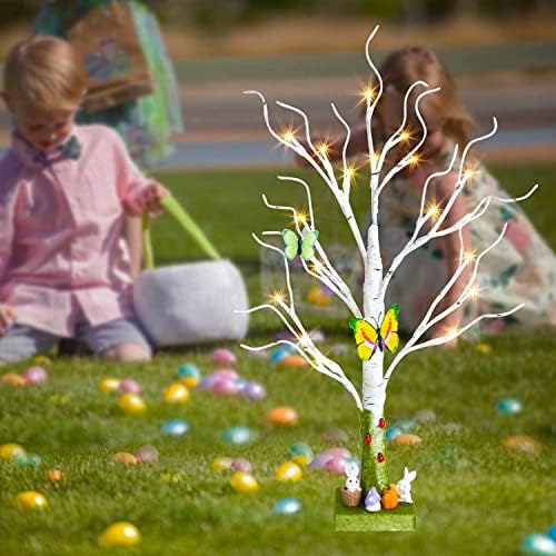 Велигденско Дрво Вантилит Со Батерија На Тајмер, Осветлете Ги Внатрешните Пролетни Украси, Украсите На Централната Маса За