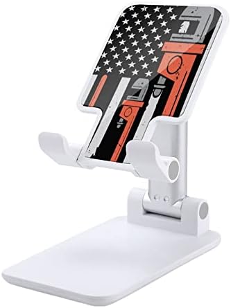 Смешен механичар автомобил американски знаме за преклопување на мобилниот телефон, прилагодлив држач за мобилен телефон Смешна