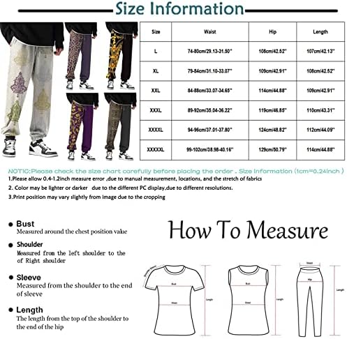 Саксигол 2023 плус големина џемпери за мажи печатени лабави обични спортски панталони на отворено смешни нови хеланки за влечење
