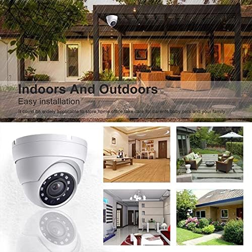 5MP 180 ° Панорамски ултра широк агол на гледање Fisheye Eyeball Dome HD Outdoor Security TVI Camera, 65ft Night Vision, Metal Housing