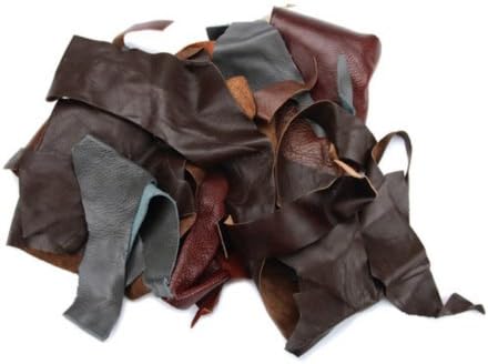 Отпадоци од трска - кожа од 2 фунти од сечење на облека претежно црна боја, 2 фунти.