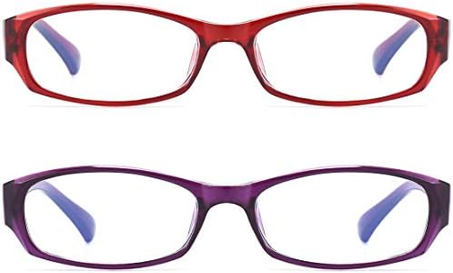 Раог Очила За Читање 2.75 Блокирање На Сина Светлина За Жени, Дами Читачи На Компјутерски Правоаголни Рамки Со Пролетна Шарка, Очила
