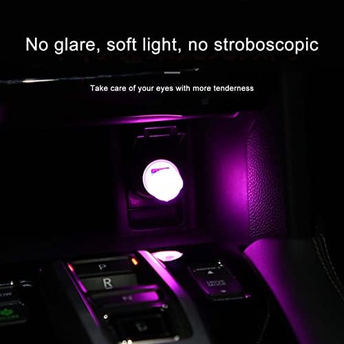 MLLKCAO MINI USB LED лесен автомобил Внатрешен свет, светлина на неонски атмосфера, светла за амбиентална ламба, преносна тастатура за лаптоп светлина домашна канцеларија ?