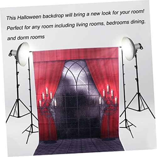 Solustre 3pcs Ноќта на вештерките Заднината Photobooth Probooth Props Ноќта на вештерките Фото позадина wallидна ткаенина декор