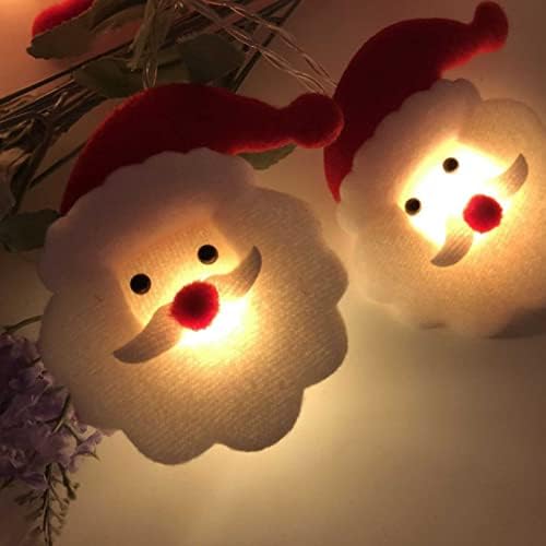 Xianfei плишана Дедо Мраз Стринг Светло, 2 пакувања Божиќни предводени светло, божиќни украси, 2 режими на осветлување