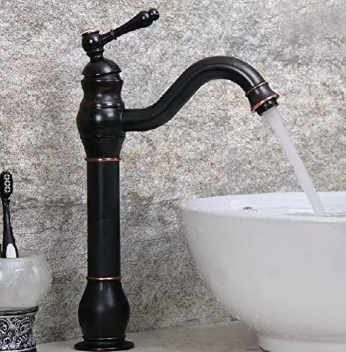 Црно масло ја нанесуваат бронзената единечна рачка рачка за бања, бања мијалник миксери миксер.
