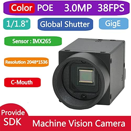 Hteng Vishi Gige Ethernet 3.0MP 1/1,8 Индустриска машина за бои Визија Глобална бленда C-Mouth CMOS Scan Scan Camera 2048X1536 38FPS