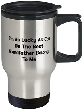 Јас сум исто толку среќа колку што може да биде најдобриот дедо ми припаѓа на патнички кригла, дедо патување со кафе, уникатна идеја за дедо