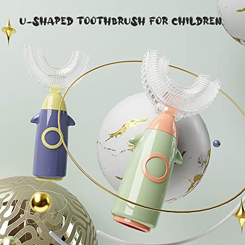 Детска четка за заби во форма во форма, мека глава за четка за четка за храна, 360 ° дизајн за чистење на орални заби за мали деца и деца