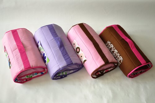 Бакати - памучни перкали што дишат ткаенини дремки душеци со перница за девојчиња за мали деца, мери 50 x 20 x 1,5 инчи, идеални