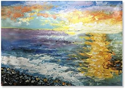 MJWDP океанска уметност боја голема големина рачно насликано масло сликарство wallидна уметност декоративно сликање виси сликарство
