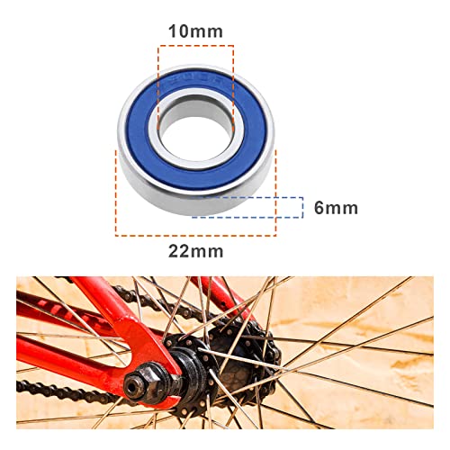 10 парчиња 6900-2RS длабоки жлебови на топката на топката со двојни гумени заптивки на јаглерод челик за RC автомобили велосипед центар за